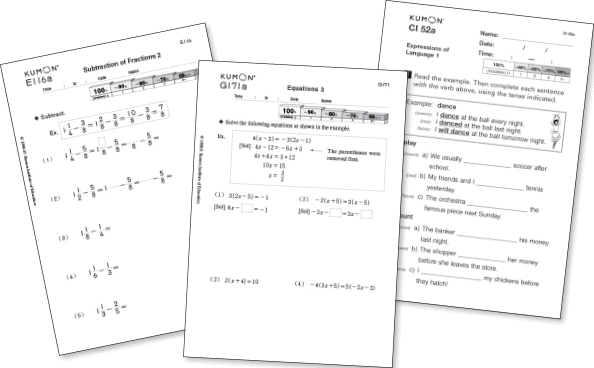 kumon level i math test