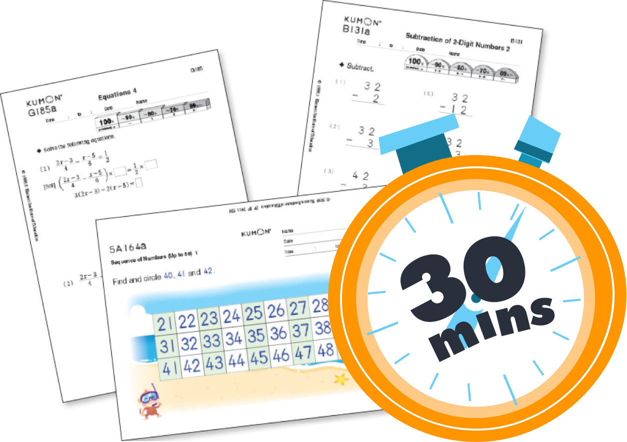kumon math worksheet for kindergarten