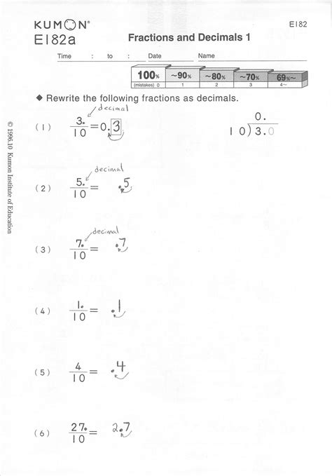 Kumon Math Pages