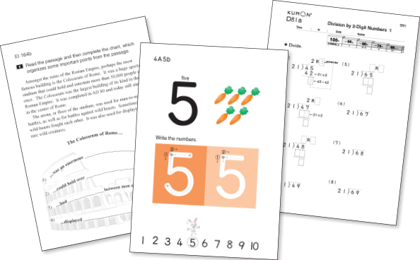 kumon worksheet online