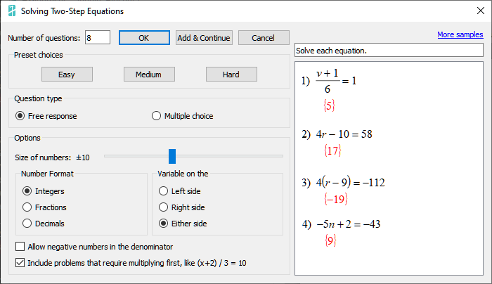 Create Custom Pre-Algebra, Algebra 1, Geometry, Algebra 2 ...
