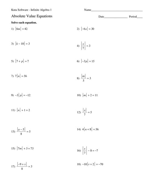 kuta worksheet on inequalities