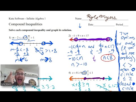 Compound Inequalities- Algebra 1 Kuta Worksheet Series - YouTube