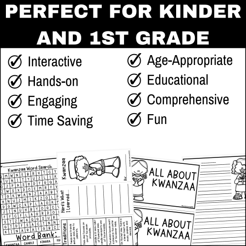 Holidays Around the World Kwanzaa Worksheets, Flip Book, - Kwanzaa ...