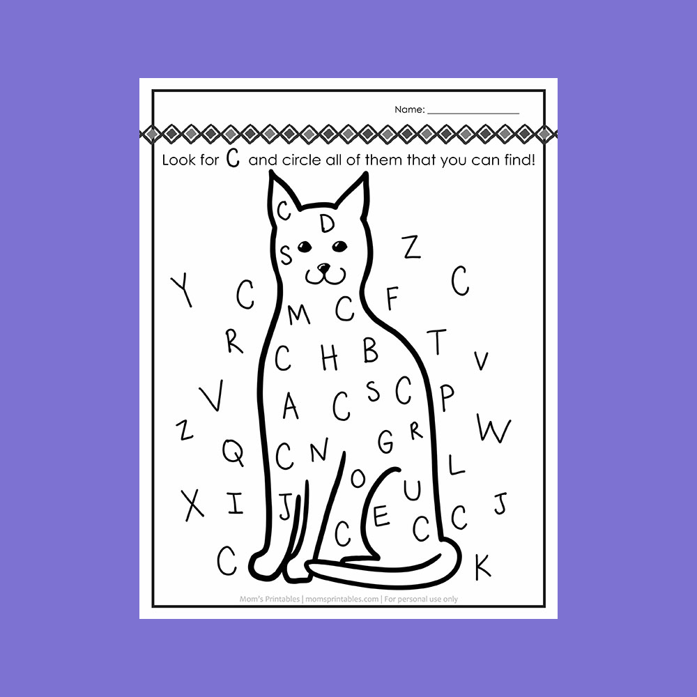 Letter Recognition Worksheets (A-Z FREE!) - Moms Printables