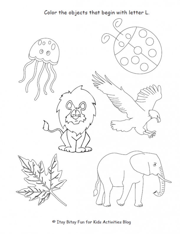 l worksheet for preschool
