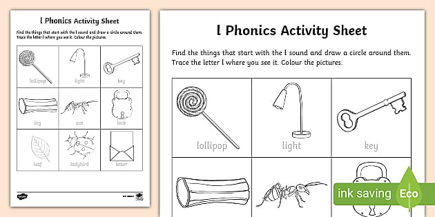 L Phonics Worksheet | Phonics Resources | Twinkl - Twinkl