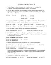 Worksheet on La Hora Lesson Plans &  Worksheets Reviewed by Teachers