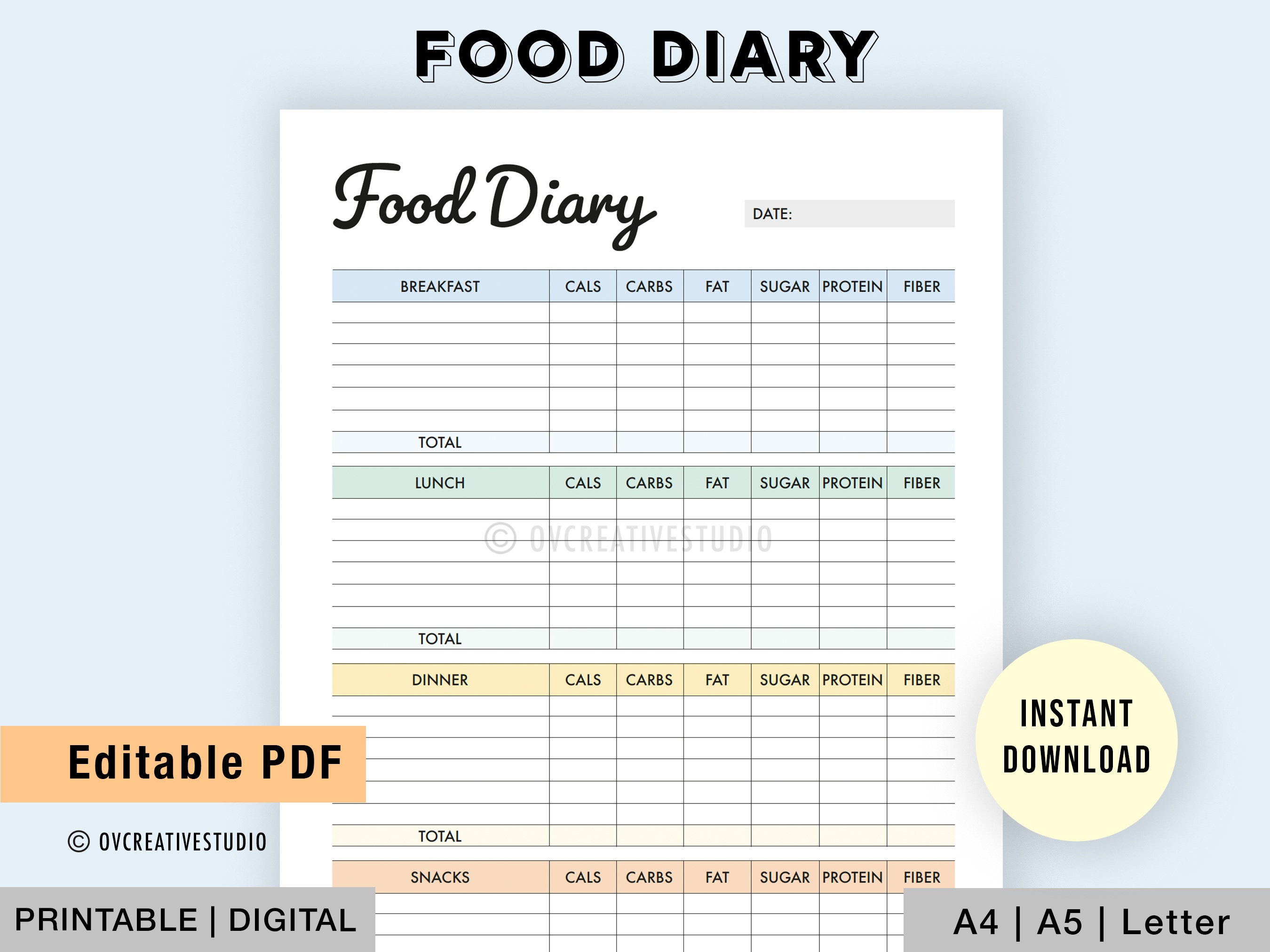 laaloosh printable food journal