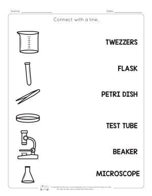Lab Equipment Worksheets - Itsy Bitsy Fun