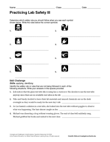 Practicing Lab Safety III Printable (6th - 12th Grade) - TeacherVision