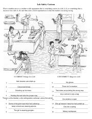 WS-LabSafetyCartoon - Lab Safety Cartoon Place a number next to a ...