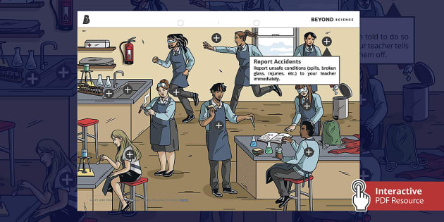 Chemistry Lab Safety Worksheet | Hotspot Activity | Twinkl