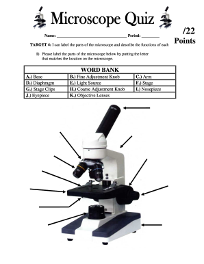 label microscope worksheet