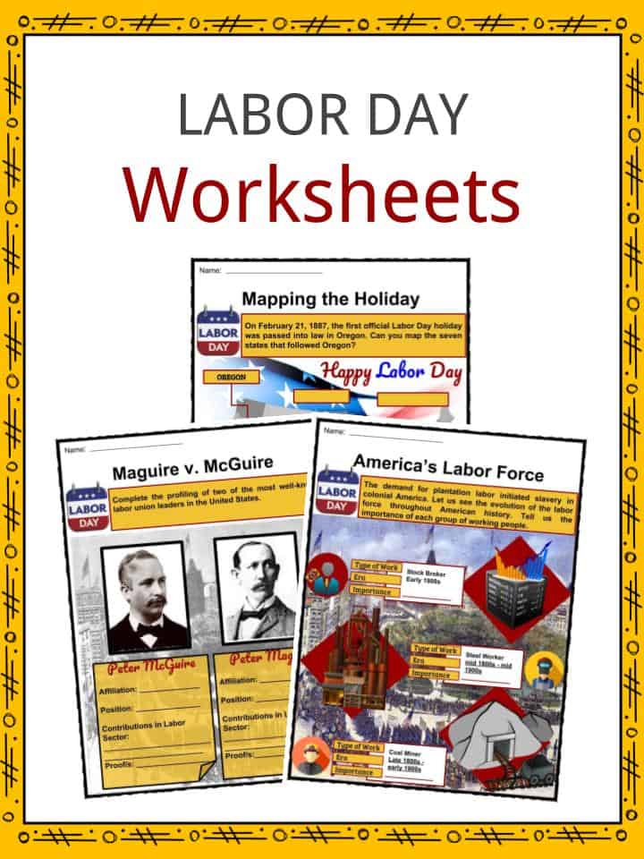 Labor Day Facts, Worksheets &  Historic Information For Kids