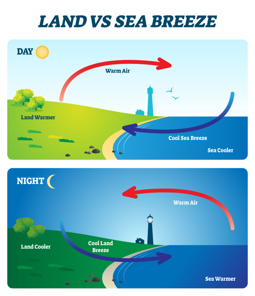land and sea breeze worksheet