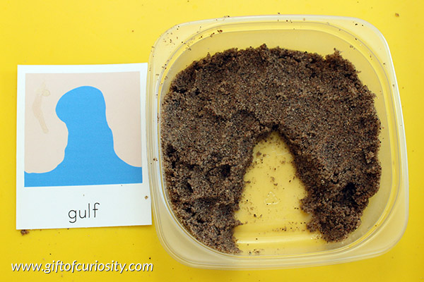 Montessori landform activities - Gift of Curiosity