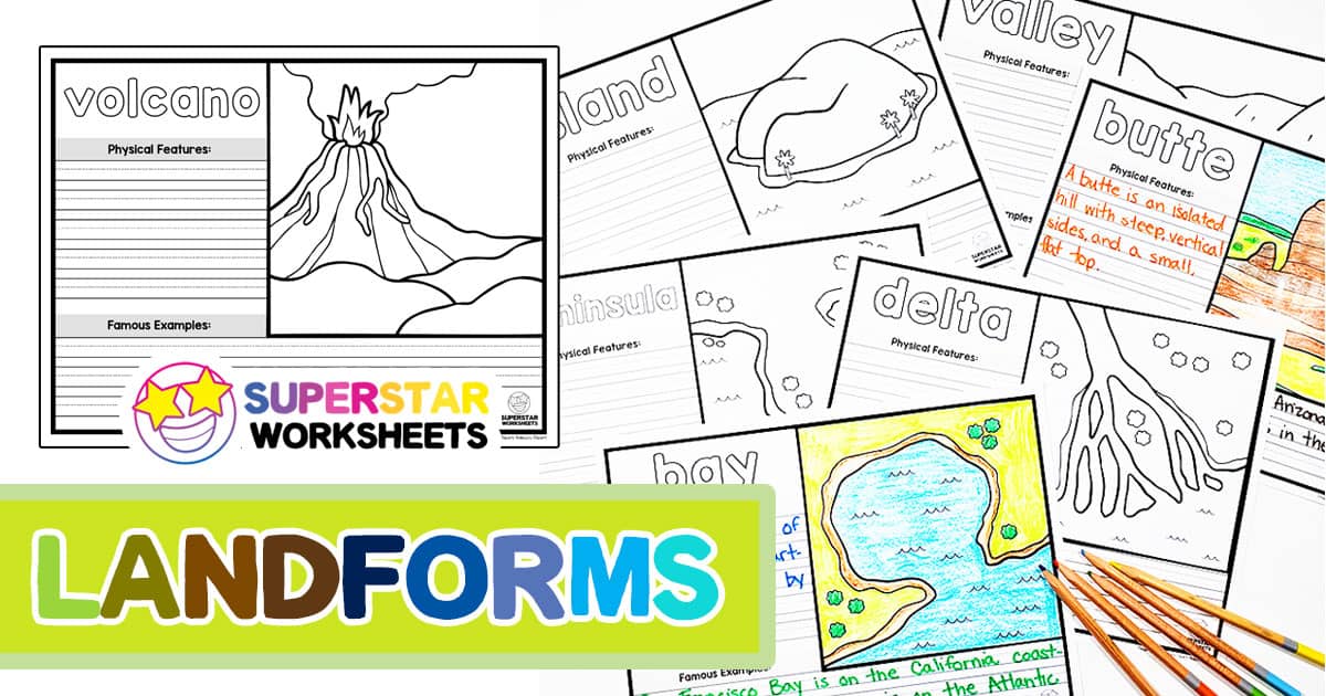 Landform Worksheets -Worksheets Library