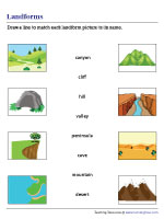 Landforms Worksheets