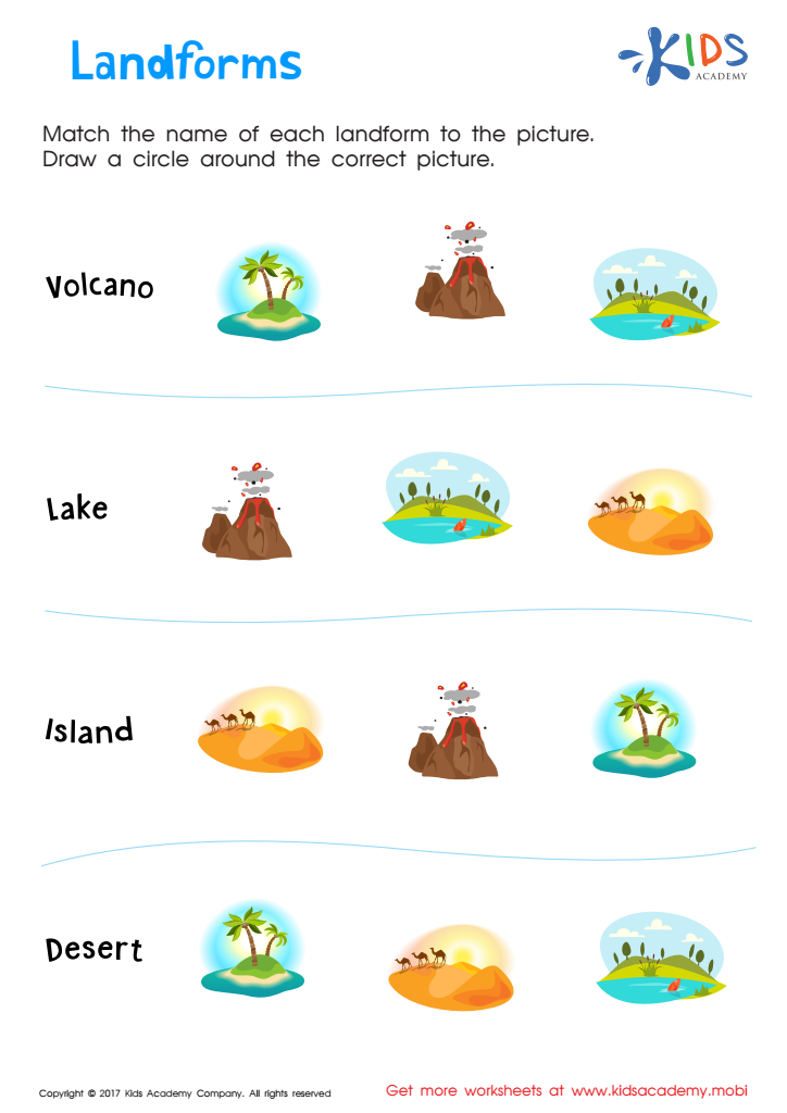 Landforms Printable, Downloadable PDF for Kids