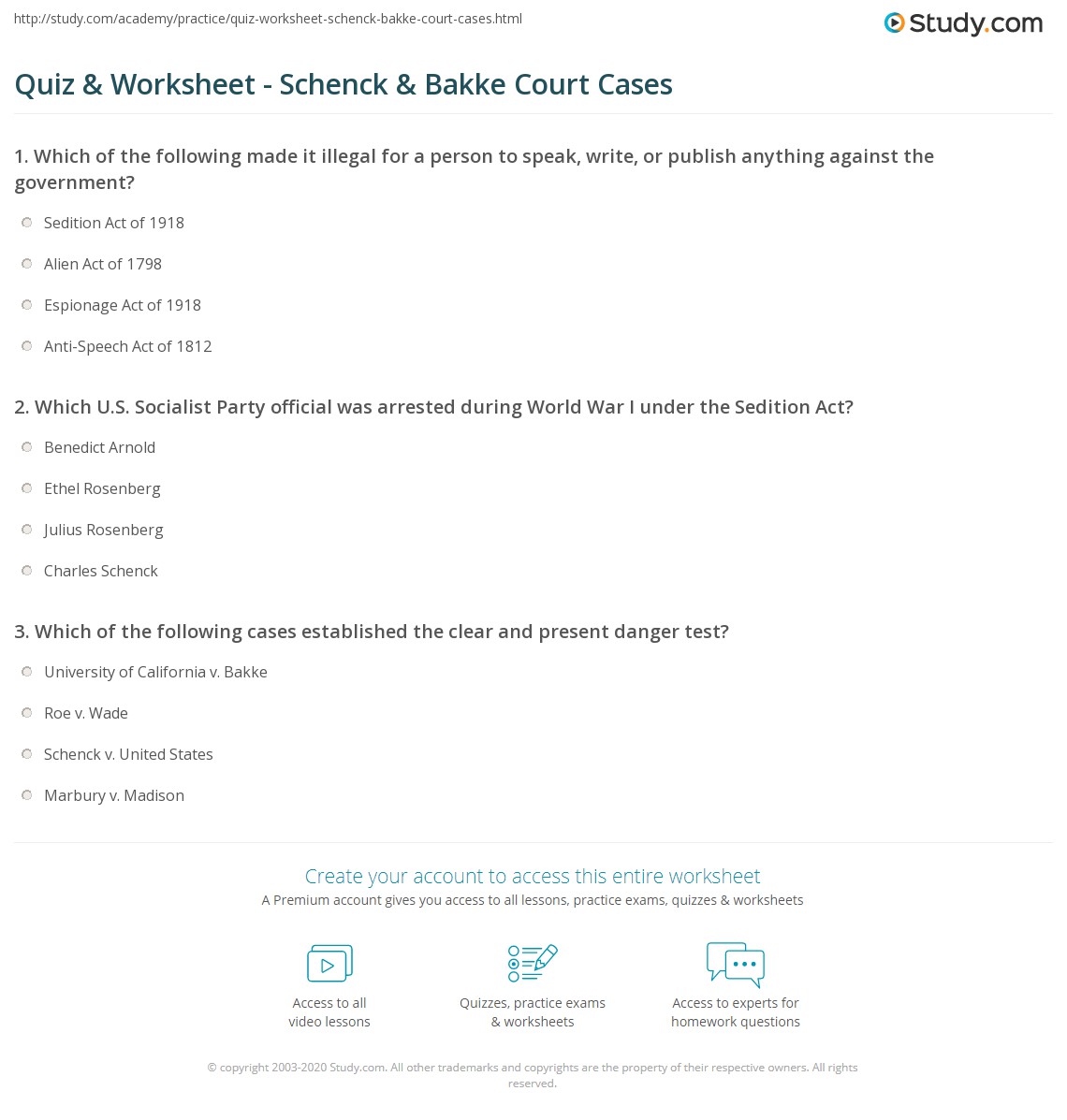 landmark supreme court cases worksheet