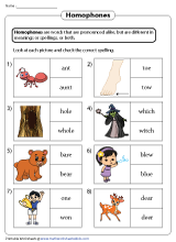 English Language Arts Worksheets