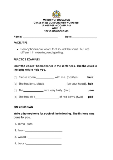 language arts practice worksheet