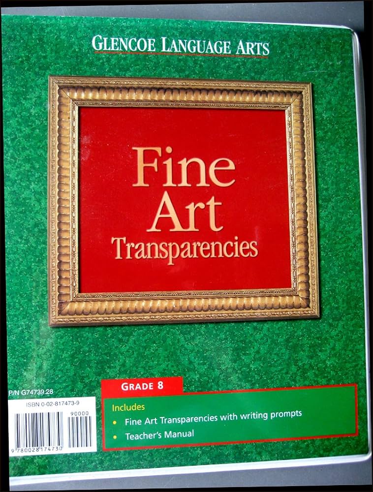 GLENCOE LANGUAGE ARTS FINE ART TRANSPARENCIES GRADE 8