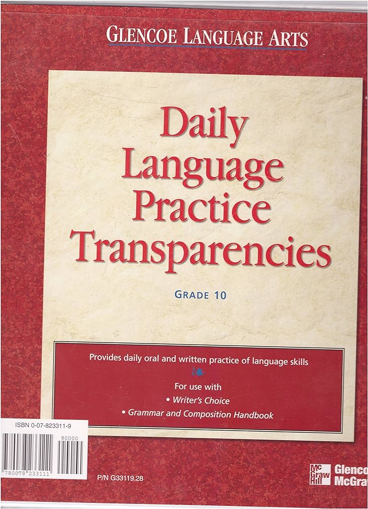 Writers Choice Daily Language Practice Transparencies Grade 10