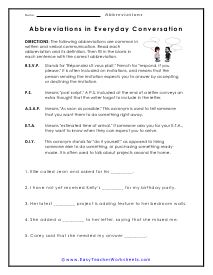 Language Arts Worksheets