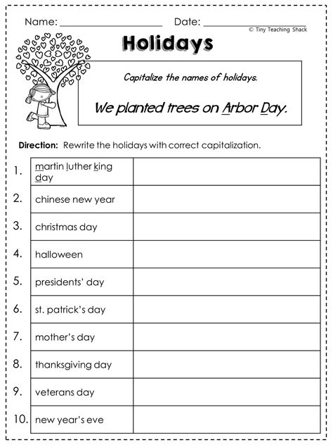 language arts worksheet for 2nd grade