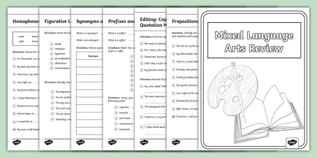 language arts worksheet for 4th grade