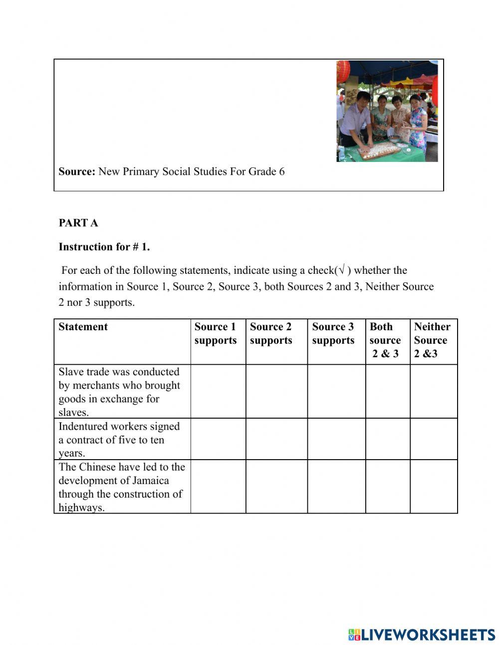 Language Arts Perfromance Task worksheet  