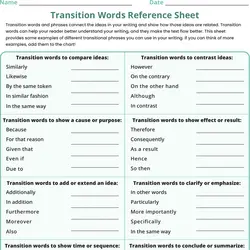 Printable 6th Grade Language Arts Worksheets 