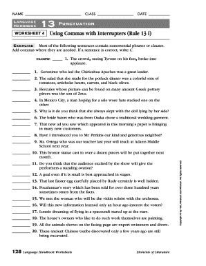 Language Handbook Worksheets Answer Key Pdf - Fill Online ...