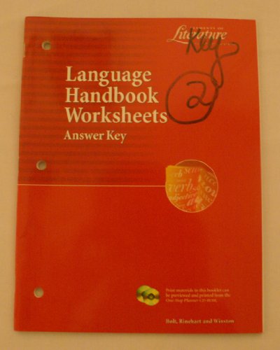 language handbook worksheet answer key online