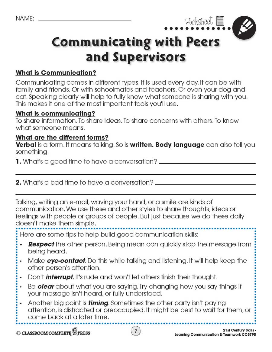 Learning Communication &  Teamwork: Building Communication Skills ...