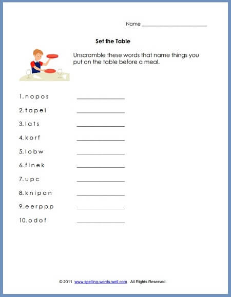 language worksheet for 6th grade