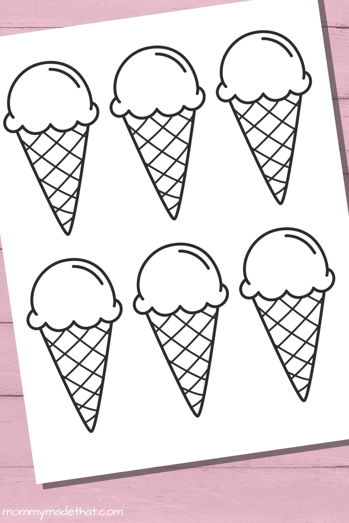large ice cream cone printable