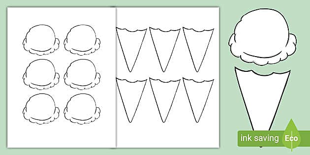 large ice cream cone printable
