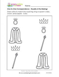 large one to one correspondence worksheet