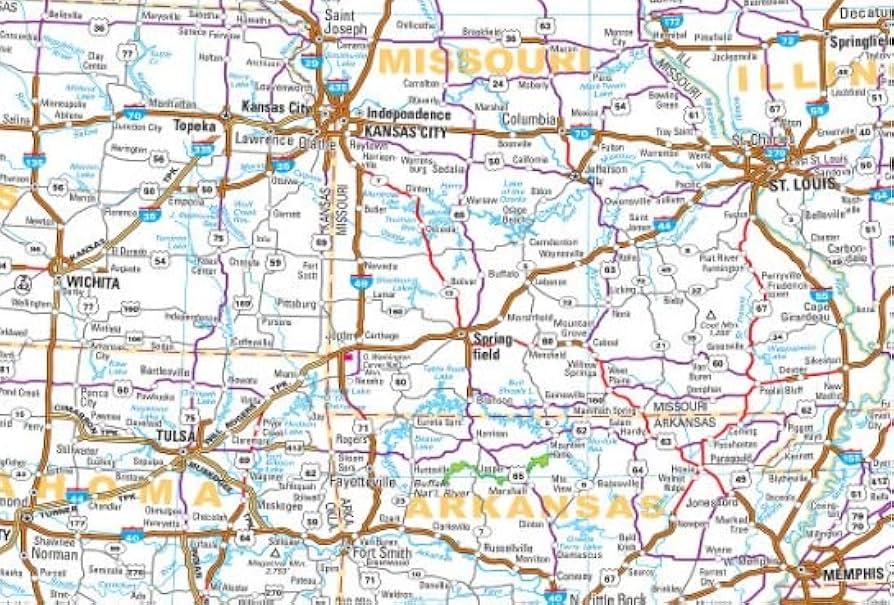 Central amp Western United States - Large Print Map Of The United States 12 