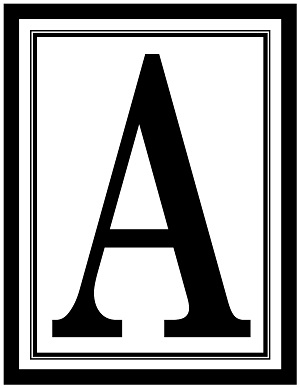 8.5x11 Inch Large Rectangle Printable Alphabet Letters A-Z ...