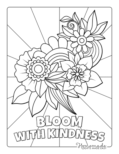 large printable flower coloring pages