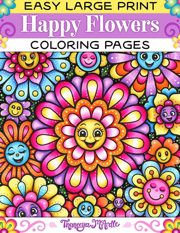 large printable flower coloring pages