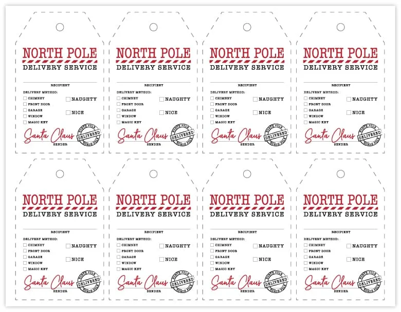 large printable gift tags from santa