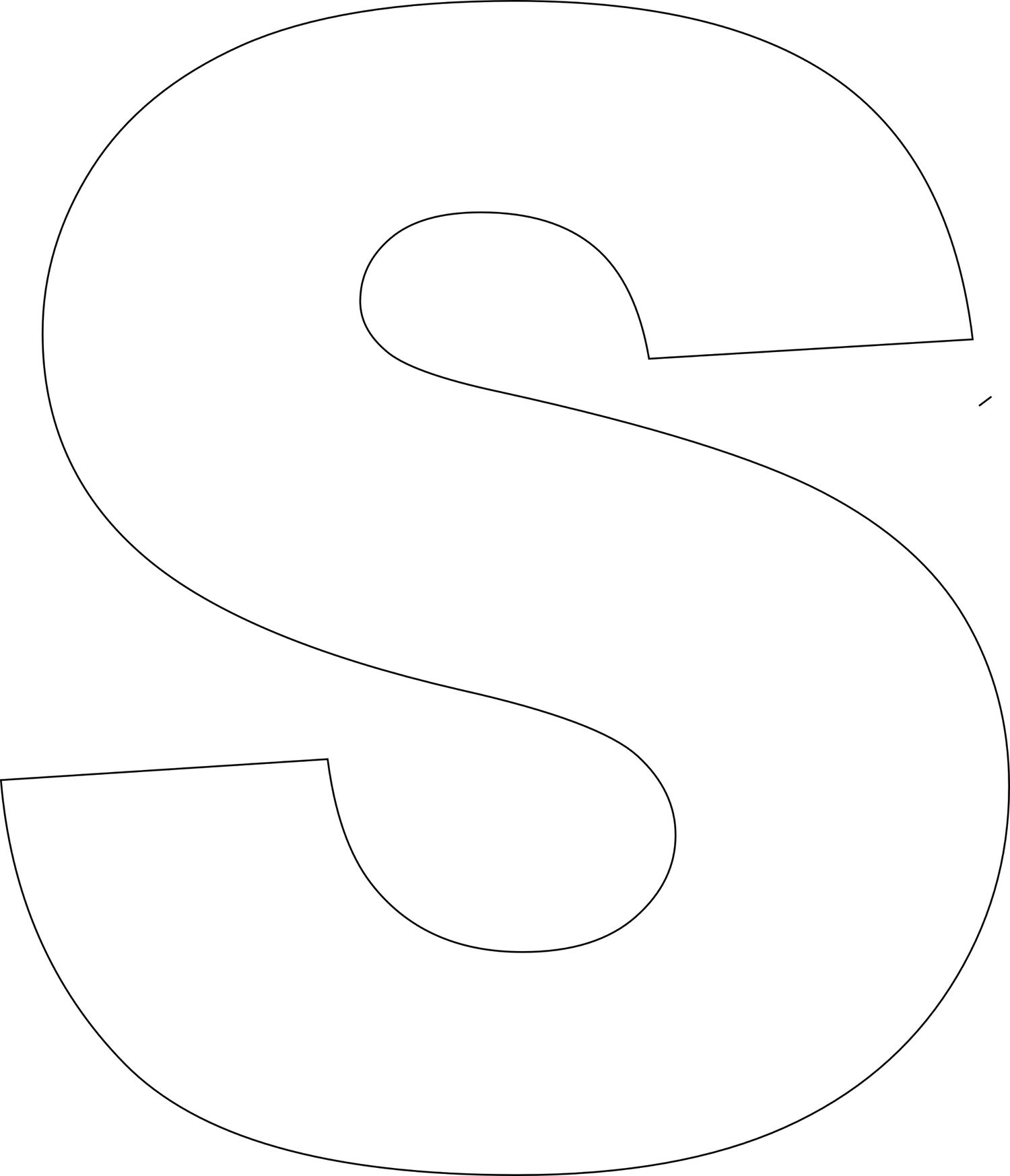 Free Printable Letters Template: Uppercase Alphabet
