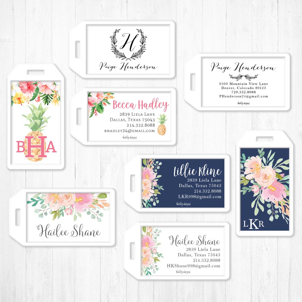 large printable luggage tags