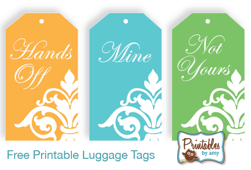 large printable luggage tags