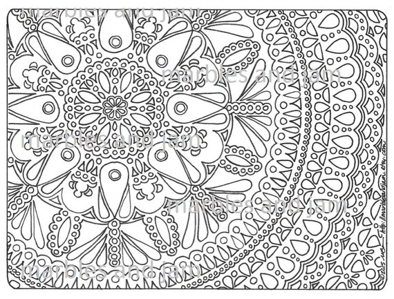 Large Mandala Printable Adult Coloring Page   Canada